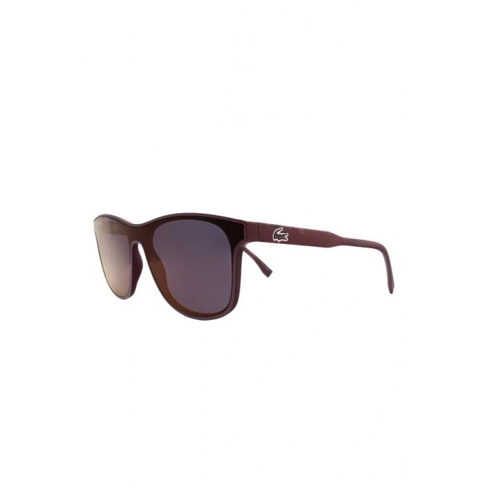 Lacoste Unisex Güneş Gözlüğü - Dikdörtgen Bordo Kemik Çerçeve Mor Degrade Cam, UV400 L907S 615