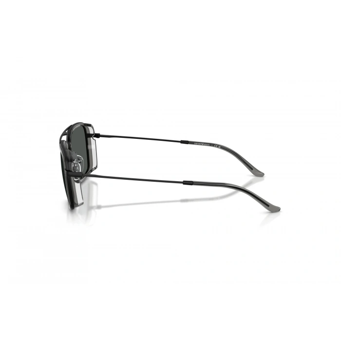Emporio Armani Erkek Güneş Gözlüğü - Pilot Siyah Metal Çerçeve Füme Cam %100 UV Koruma 0EA2162 300187 54