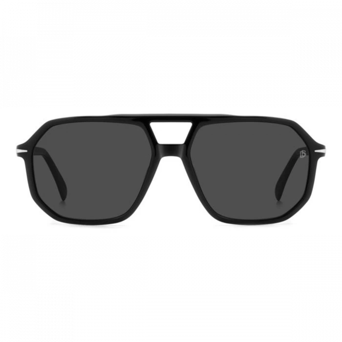 David Beckham Erkek Güneş Gözlüğü - Siyah Kemik Çerçeve Füme Polarize Cam %100 UV Koruma DB 1172/S ANS 59