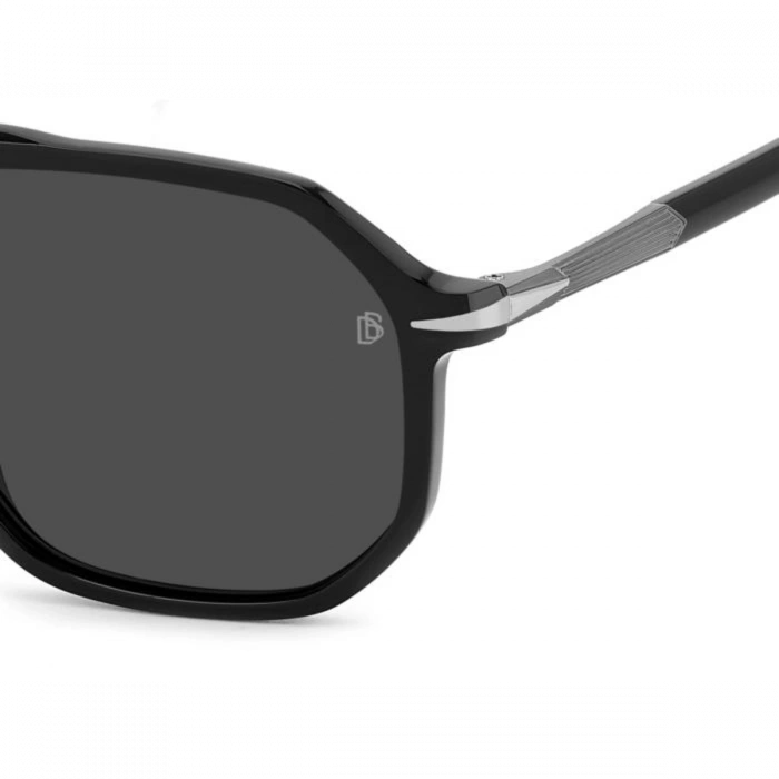 David Beckham Erkek Güneş Gözlüğü - Siyah Kemik Çerçeve Füme Polarize Cam %100 UV Koruma DB 1172/S ANS 59