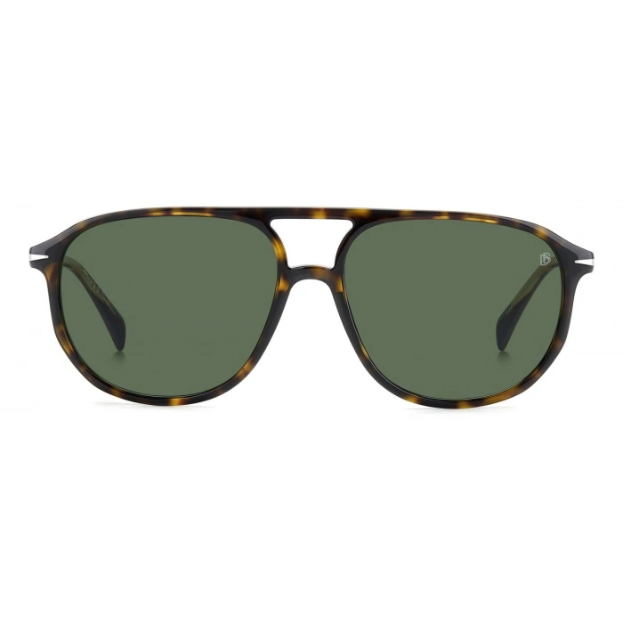 David Beckham Erkek Güneş Gözlüğü - Havana Kemik Çerçeve Yeşil Polarize Cam %100 UV Koruma DB 1159/S 086 58