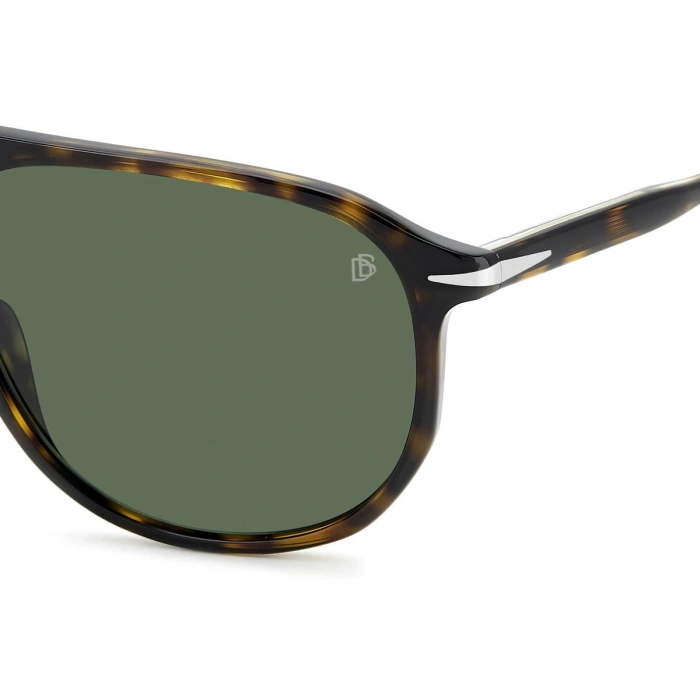 David Beckham Erkek Güneş Gözlüğü - Havana Kemik Çerçeve Yeşil Polarize Cam %100 UV Koruma DB 1159/S 086 58
