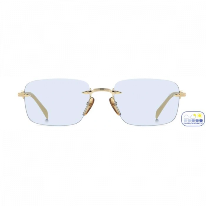 David Beckham Erkek Güneş Gözlüğü - Altın Metal Çerçeve Mavi Fotokromik Cam %100 UV Koruma 1195/S IDAQZ 57-20