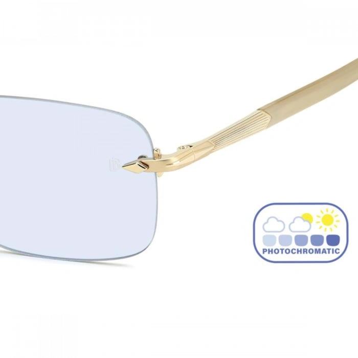 David Beckham Erkek Güneş Gözlüğü - Altın Metal Çerçeve Mavi Fotokromik Cam %100 UV Koruma 1195/S IDAQZ 57-20