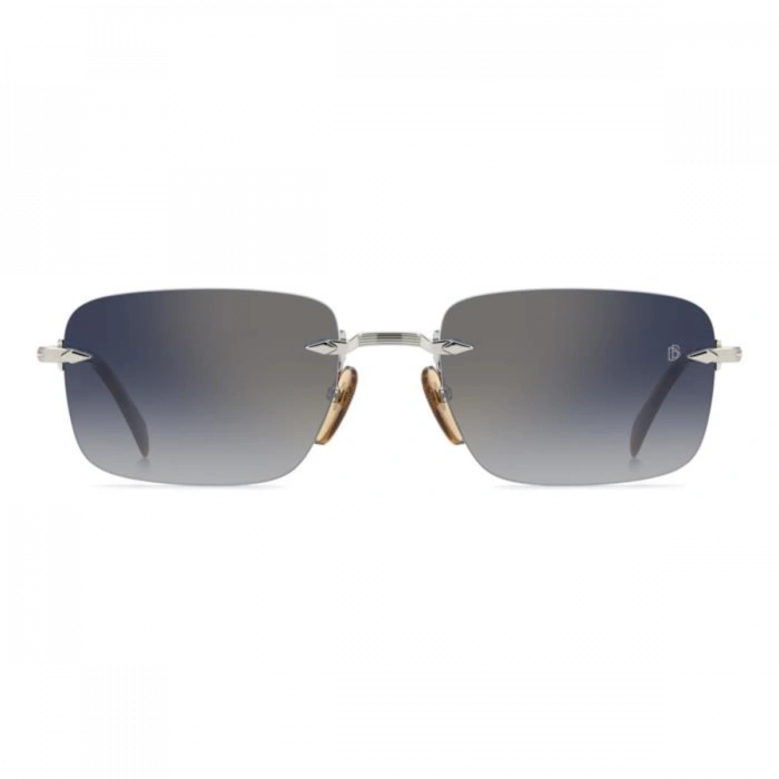 David Beckham Erkek Güneş Gözlüğü - Gümüş Metal Çerçeve Gri Degrade Cam %100 UV Koruma 1195/S 8JD1V 57-20