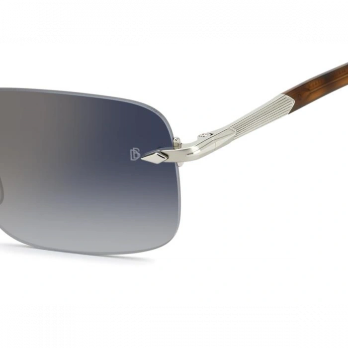 David Beckham Erkek Güneş Gözlüğü - Gümüş Metal Çerçeve Gri Degrade Cam %100 UV Koruma 1195/S 8JD1V 57-20