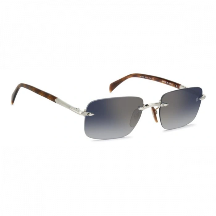 David Beckham Erkek Güneş Gözlüğü - Gümüş Metal Çerçeve Gri Degrade Cam %100 UV Koruma 1195/S 8JD1V 57-20