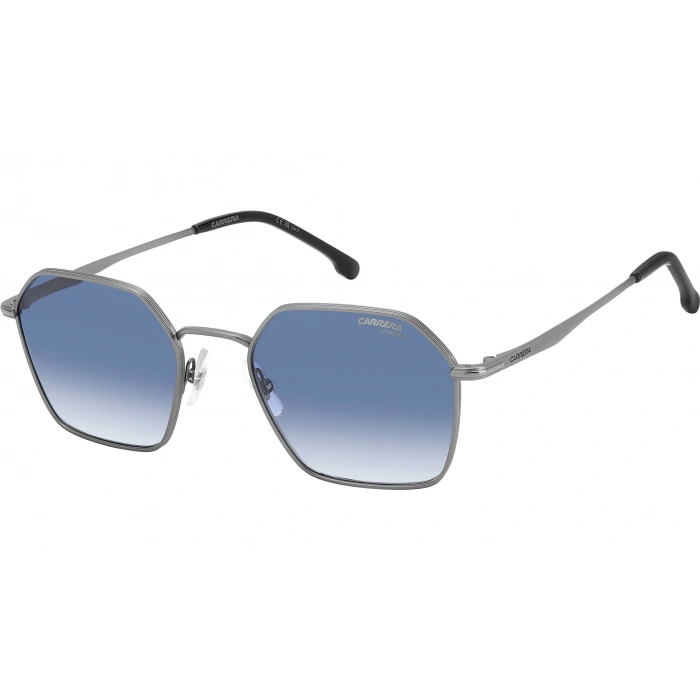 Carrera Erkek Güneş Gözlüğü - Geometrik Gümüş Metal Çerçeve Koyu Mavi Degrade Cam %100 UV Koruma CARRERA 334/S 0R81/08 52
