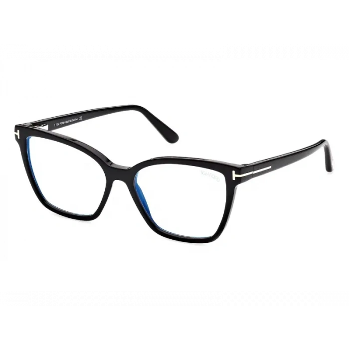 Tom Ford Numarasız Mavi Işık Korumalı Kadın Gözlük – Cat Eye Siyah Kemik Çerçeve, Mavi Işık Filtreli Cam, UV400 Korumalı FT5812-B 001 53