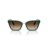 Vogue Kadın Güneş Gözlüğü - Dikdörtgen Dikdörtgen Form Koyu Yeşil Kemik Çerçeve Gradyan Kahverengi Cam 0VO5597SI