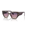 Vogue Kadın Güneş Gözlüğü - Geometrik/İrregüler Form Pembe Havana Kemik Çerçeve Kahverengi/Mor/Mavi Cam 0VO5409S