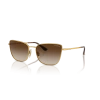 Vogue Kadın Güneş Gözlüğü - Butterfly Altın Metal Çerçeve Kahverengi Degrade Cam 0VO4308S