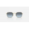 Ray-Ban Junior Unisex Güneş Gözlüğü - Asimetrik Altın Metal Çerçeve Mavi Cam Degrade %100 UV Koruma 0RJ9594S