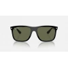 Ray-Ban Unisex Güneş Gözlüğü - BOYFRIEND TWO Kare Siyah Kemik Çerçeve Yeşil Cam Polarize %100 UV Koruma RB4547