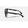 Ray-Ban Unisex Güneş Gözlüğü - BOYFRIEND TWO Kare Siyah Kemik Çerçeve Yeşil Cam Polarize %100 UV Koruma RB4547