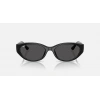 Ray-Ban Unisex Güneş Gözlüğü - Oval Siyah Kemik Çerçeve Koyu Gri Cam %100 UV Koruma 0RB4457D