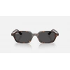 Ray-Ban Unisex Güneş Gözlüğü - Yastık Form Havana Kemik Çerçeve Koyu Gri Cam %100 UV Koruma 0RB4455
