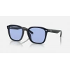 Ray-Ban Unisex Güneş Gözlüğü - Kare Siyah Kemik Çerçeve Mavi Cam %100 UV Koruma 0RB4392D