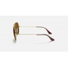 Ray-Ban Unisex Güneş Gözlüğü - Damla Altın Metal Çerçeve Kahverengi Cam Polarize %100 UV Koruma 0RB3025