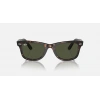 Ray-Ban Unisex Güneş Gözlüğü - Kare Havana Kemik Çerçeve Yeşil Cam G-15 %100 UV Koruma 0RB2140