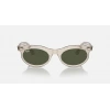 Ray-Ban Güneş Gözlüğü - Oval Foto Dalgalı Gri Propiyonat Çerçeve Yeşil Cam %100 UV Koruma 0RB2242