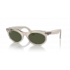 Ray-Ban Güneş Gözlüğü - Oval Foto Dalgalı Gri Propiyonat Çerçeve Yeşil Cam %100 UV Koruma 0RB2242