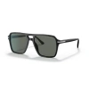 Prada Unisex Güneş Gözlüğü - Pilot Siyah Kemik Çerçeve Yeşil Cam Polarize UV400 0PR 20YS