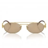 Miu Miu Kadın Güneş Gözlüğü - Oval Altın Metal Çerçeve Turuncu Cam 0MU 54ZS 5AK40D 53