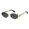 Marc Jacobs Kadın Güneş Gözlüğü - Oval Altın Metal Çerçeve Gri Cam UV400 MARC 806/S RHL/IR 58