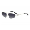 Dsquared2 Unisex Güneş Gözlüğü - Geometrik Gümüş Metal Çerçeve Koyu Gri Aynalı Degrade UV400 Cam %100 UV Koruma ICON 0015/S 010/9O 60