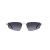Dsquared2 Unisex Güneş Gözlüğü - Geometrik Gümüş Metal Çerçeve Koyu Gri Aynalı Degrade UV400 Cam %100 UV Koruma ICON 0015/S 010/9O 60