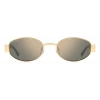 Dsquared2 Erkek Güneş Gözlüğü - Oval Altın Metal Çerçeve Gri Polarize Aynalı UV400 Cam %100 UV Koruma D2 0155/S /SE 00053JO 53