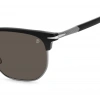 David Beckham Unisex Güneş Gözlüğü - Siyah Kemik Çerçeve Füme Cam %100 UV Koruma DB 1176/G/S Ans 54