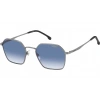 Carrera Erkek Güneş Gözlüğü - Geometrik Gümüş Metal Çerçeve Koyu Mavi Degrade Cam %100 UV Koruma CARRERA 334/S 0R81/08 52