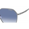 Carrera Erkek Güneş Gözlüğü - Geometrik Gümüş Metal Çerçeve Koyu Mavi Degrade Cam %100 UV Koruma CARRERA 334/S 0R81/08 52