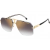 Carrera Erkek Güneş Gözlüğü - Çerçevesiz Altın Siyah Metal Çerçeve Gri Degrade Altın Aynalı Cam %100 UV Koruma CARRERA 1054/S RHL/FQ 63