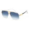 Carrera Erkek Güneş Gözlüğü - Çerçevesiz Altın Metal Çerçeve Mavi Degrade Cam %100 UV Koruma CARRERA 1054/S J5G 63