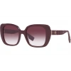 Burberry Kadın Güneş Gözlüğü - Kare Bordo Kemik Çerçeve Mor Degrade Cam %100 UV Koruma 0BE4371 39798h 52