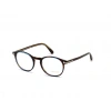 Tom Ford Erkek Gözlük – Yuvarlak Havana Kemik Çerçeve, Mavi Işık Filtreli Cam, UV400 Korumalı FT5294 056 50