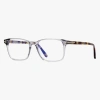 Tom Ford Erkek Gözlük – Kare Gri Kemik Çerçeve Havana Sap, Mavi Işık Filtreli Cam, UV400 Korumalı FT5831-B 020 53