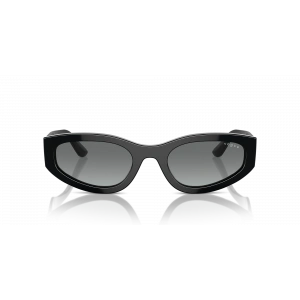 Vogue Unisex Güneş Gözlüğü - Geometrik/İrregüler Form Siyah Kemik Çerçeve Gri Degrade Cam 0VO5585S