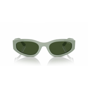 Vogue Unisex Güneş Gözlüğü - Geometrik/İrregüler Açık Yeşil Kemik Çerçeve Koyu Yeşil Cam 0VO5585S