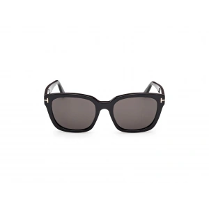 Tom Ford Kadın Güneş Gözlüğü - Parlak Siyah Kemik Çerçeve Füme Gri Cam 100% UV FT1216