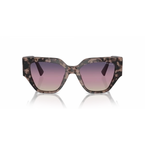 Vogue Kadın Güneş Gözlüğü - Geometrik/İrregüler Form Pembe Havana Kemik Çerçeve Kahverengi/Mor/Mavi Cam 0VO5409S