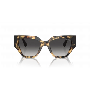 Vogue Kadın Güneş Gözlüğü - Geometrik/İrregüler Form Sarı Havana Kemik Çerçeve Gri Degrade Cam 0VO5409S