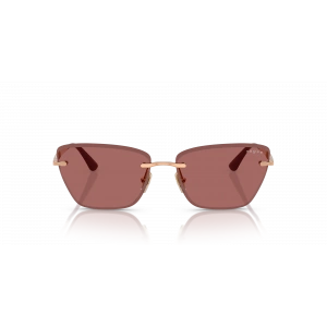 Vogue Kadın Güneş Gözlüğü - Cat-eye Form Pembe Altın Metal Çerçeve Koyu Mor Cam 0VO4332S