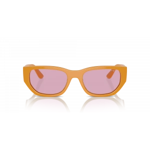 Vogue Kadın Güneş Gözlüğü - Dikdörtgen Form Hardal Kemik Çerçeve Mor Cam 0VO5586S