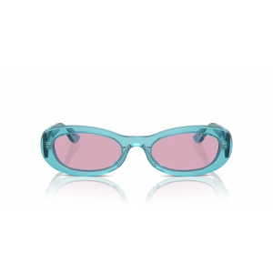 Vogue Güneş Gözlüğü - Oval Form Şeffaf Turkuaz Kemik Çerçeve Mor Cam VO5582S