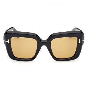 Tom Ford Kadın Güneş Gözlüğü - Parlak Siyah Çerçeve Kahverengi Cam FT1157