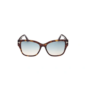 Tom Ford Kadın Güneş Gözlüğü - Butterfly Koyu Havana Kemik Çerçeve Yeşil Polarize Cam FT1108